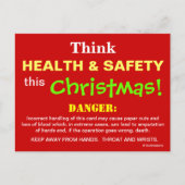 この考えクリスマスジョークのサイン ポストカード (正面)