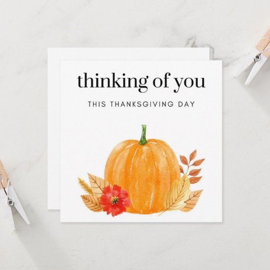 この考え感謝祭の日の挨拶は カード (正面/裏面インサイチュ)