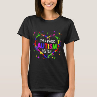 この自閉カラフル症ハートはパズル片で作られる Tシャツ