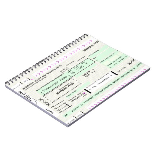 この航空会社の搭乗券を変更 ノートブック (左側)