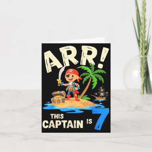 この船長は7つの海賊団 7歳の誕生日 カード (正面)
