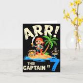 この船長は7つの海賊団 7歳の誕生日 カード (黄色い花)