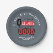 この良い見た目に00年かかった – グレー ペーパープレート (正面)