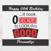 この良い見た目に00年かかった – 00誕生日 ビールラベル (シングルラベル)