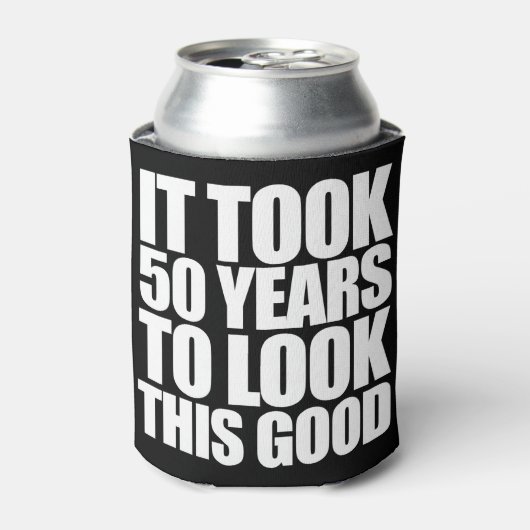 この良い50歳の誕生日を見るのに50年かかった 缶クーラー (缶正面)