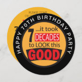 この良さを見るのに70年かかった- 70招待状 招待状 (正面/裏面)