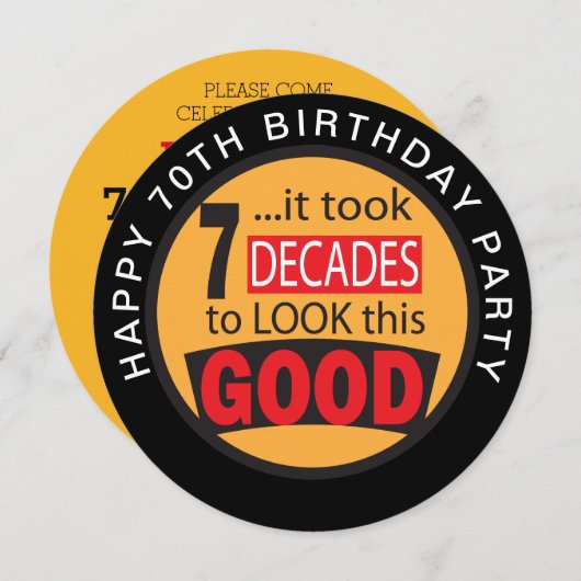 この良さを見るのに70年かかった- 70招待状 招待状 (正面/裏面)