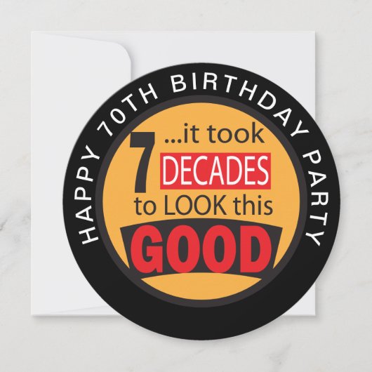 この良さを見るのに70年かかった- 70招待状 招待状 (正面)