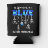 この色で自閉症意識のサポートを示す 缶クーラー (正面)