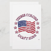 この色は走ない！アメリカ国旗と星 便箋 (正面/裏面)