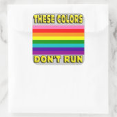 この色は走ない!オリジナル8 ストライプの LGBT スクエアシール (バッグ)