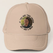 この花婿のバチェラーパーティー用トラッカーハットを見かけたら キャップ (正面)