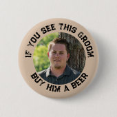 この花婿の独身パーティーのバッジ 缶バッジ (正面)