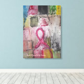 この芸術は乳がん支援のために作られた キャンバスプリント (インサイチュ (ウッドフロア))