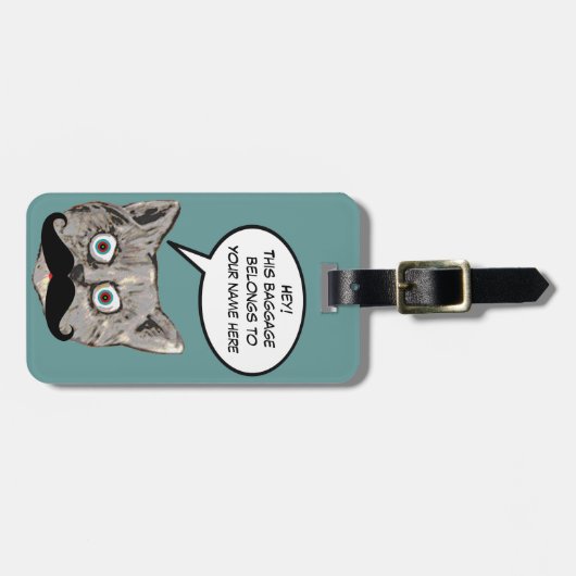 「この荷物は猫のものだ ラゲッジタグ (正面横)