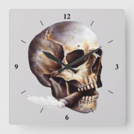 この葉巻は私の死である。 スクエア壁時計