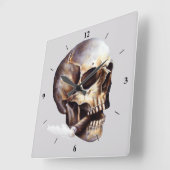 この葉巻は私の死である。 スクエア壁時計 (傾斜)