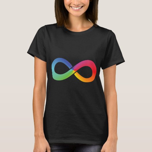 この虹の無限大のシャツは何でも象徴する Tシャツ (正面)