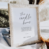 この蝋燭は思い出の看板に燃え結婚る ポスター