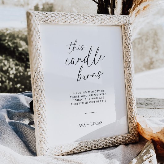 この蝋燭は思い出の看板に燃え結婚る ポスター