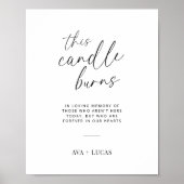 この蝋燭は思い出の看板に燃え結婚る ポスター (正面)