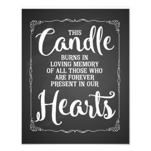 この蝋燭は愛する人の思い出に燃える フォトプリント           