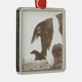 この行為を憎みフレンドリーピットブル メタルオーナメント (右)