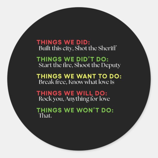 この街に建てた物が保安官を撃った ラウンドシール (正面)