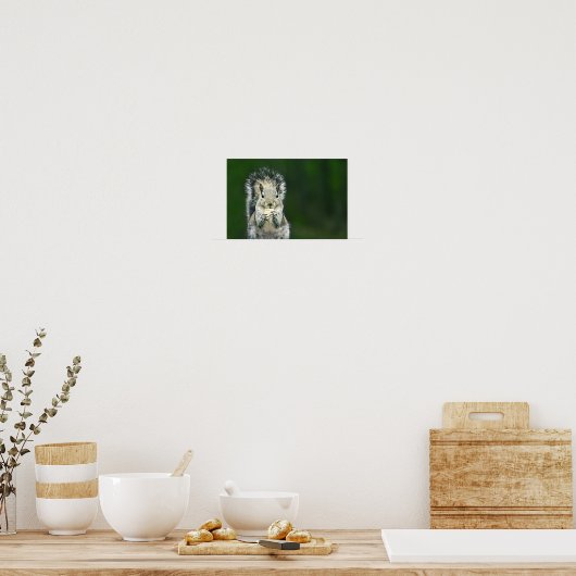 この裏庭のリスの野生動物の最も切磋琢磨 ポスター (キッチン)