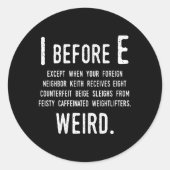 この規則に英語文法例外規定を設ける前 ラウンドシール (正面)