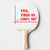 この角度は100% 90度 卓球ラケット (正面)