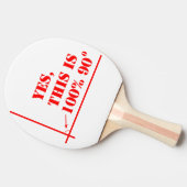 この角度は100% 90度 卓球ラケット (横)