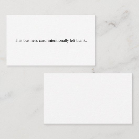 この計画的の名刺の左のブランク 名刺 (正面/裏面)