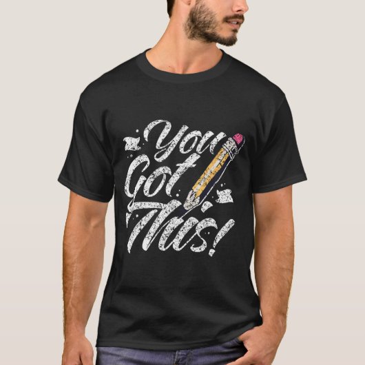 この試験得先生テスト日スコアのテスト Tシャツ (正面)