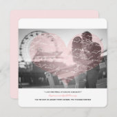 この詩の写真の発表結婚を気に入る方法 案内状 (正面/裏面)