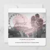 この詩の写真の発表結婚を気に入る方法 案内状 (正面)