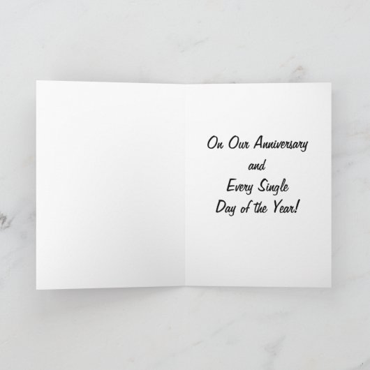 この話し犬はWOOFと言う – WUV YOU-ANNIVERSARY カード (内部)