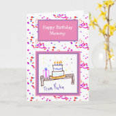 この誕生日カードに子のアートワークを追加 カード (黄色い花)