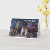 この誕生日カード用コメディック骨格 カード (黄色い花)