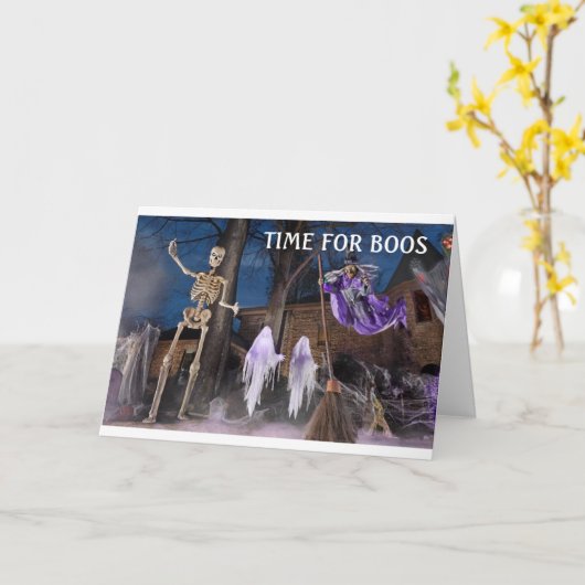 この誕生日カード用コメディック骨格 カード (黄色い花)