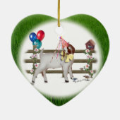 この誕生日ヤギ（ボーア）オーナメントのカスタマイズ セラミックオーナメント (裏面)