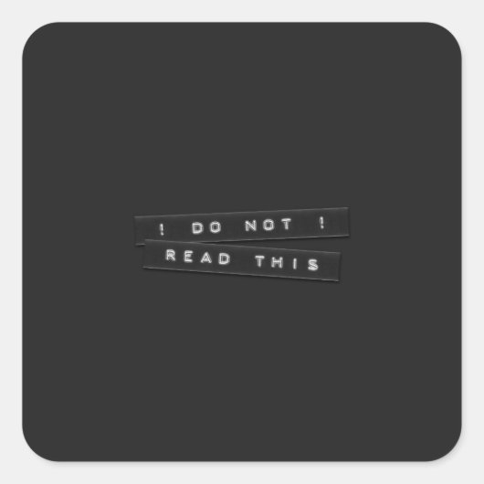 この読エンボスで黒いシールを表示しない スクエアシール (正面)