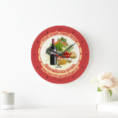 この調理師はワインを使う ラージ壁時計 (ホーム)