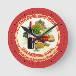 この調理師はワインを使う ラージ壁時計