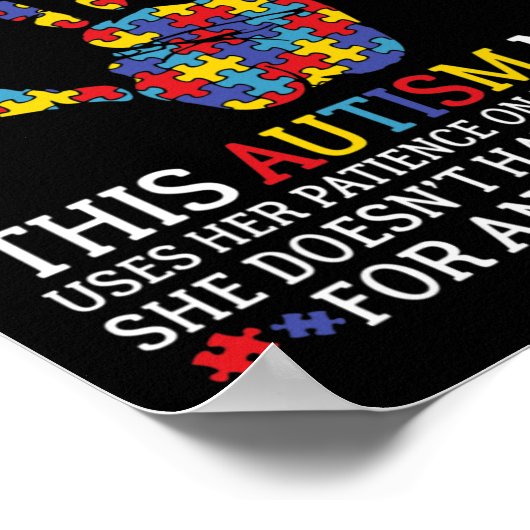 この警告自閉症のお母さんは子どもたちに忍耐を使う ポスター (角)