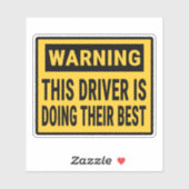 この警告運転手は彼らの手で最高のす シール (シート)