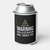 この警告電気技師は君にショックを与えるクーラーボックス 缶クーラー (缶裏面)