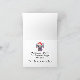 この象のクリスマスカード シーズンカード
