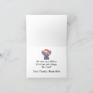 この象のクリスマスカード シーズンカード