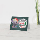 この象のクリスマスカード シーズンカード (正面)